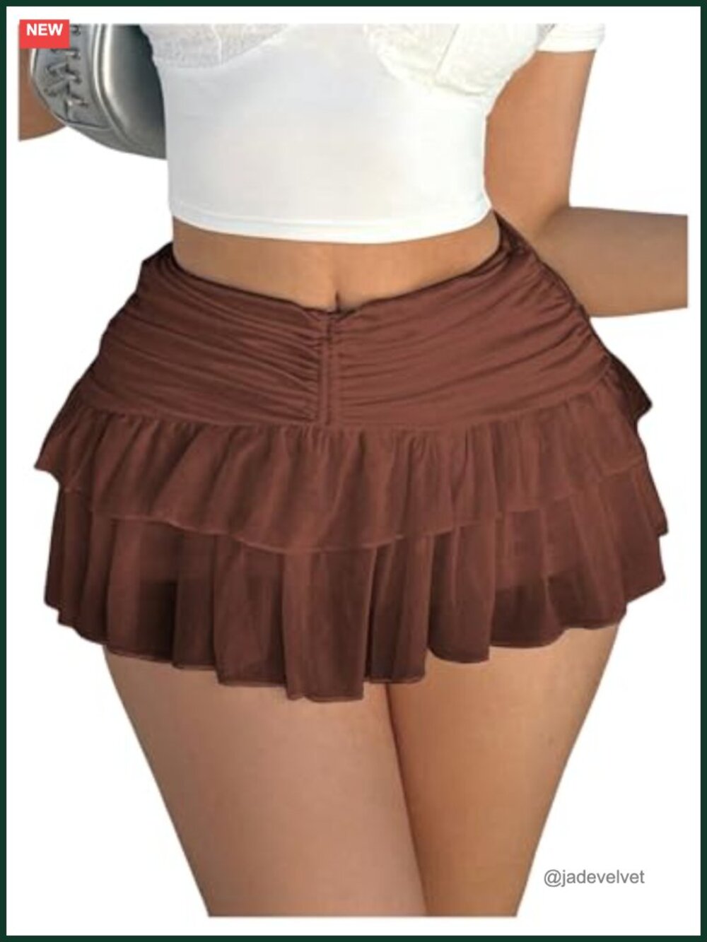 Ruffle Ruched Mini Skirt Tiered Layer Y2K Coquette Low Waist Flared Short Skirt